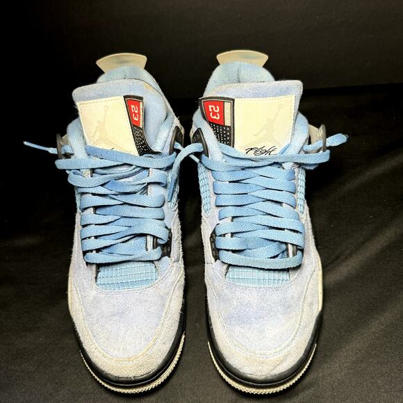 Size 8 - Nike Air Jordan 4 Retro University Blue Men's Shoes - Picture 4 of 9